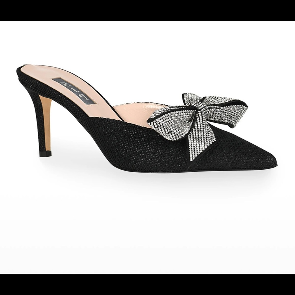 SJP Paley Grand Glitter Bow Mules. Barely used.